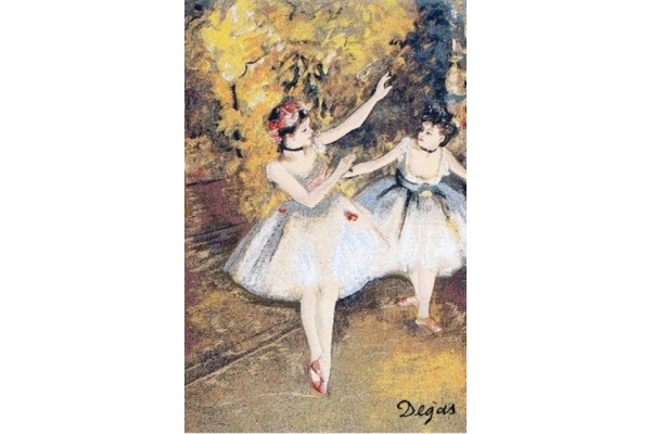 Wandteppiche  Tapisserien -  2 Tänzer auf der Bühne von Edgar Dega
