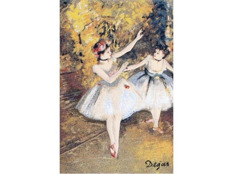 Wandteppiche  Tapisserien -  2 Tänzer auf der Bühne von Edgar Dega